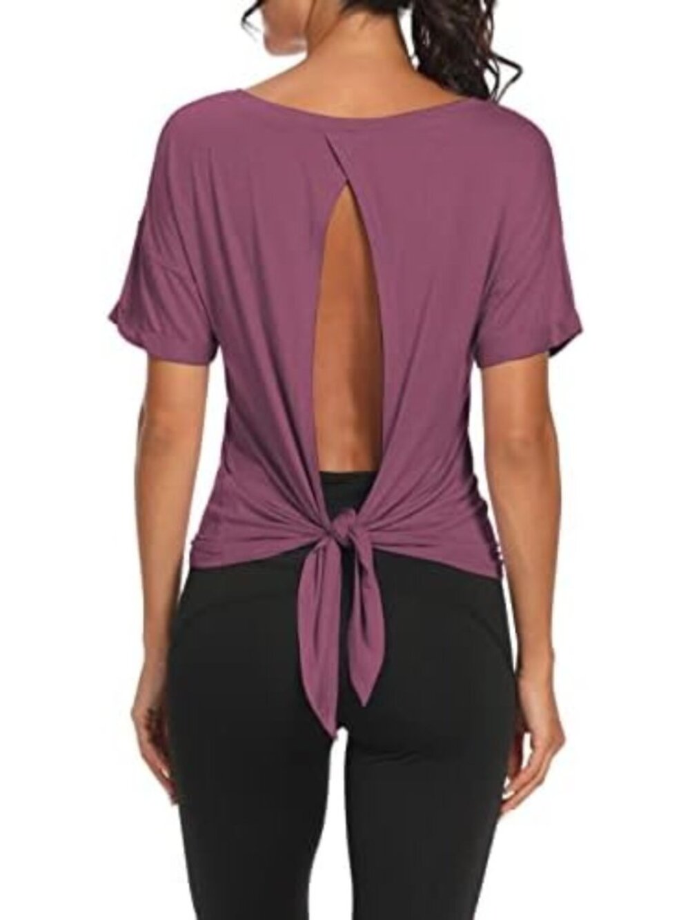 Backless Workout Tank Tops | Tie Back Yoga Shirts | Athletic Activewear for - Picture 5 of 6